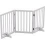Dog Gates for The House Folding Pet Gate Indoor with 2PCS Support Feet Wooden Dog Gate for Stairs Extra Wide Dog Gate