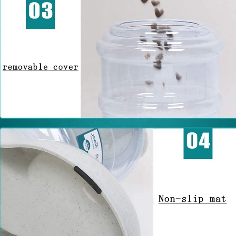 Pet Water Feeder Slow Dispenser Automatic Pet Waterer Dog Cat Kitten Water Food Combo Gravity Water Drinking Fountain