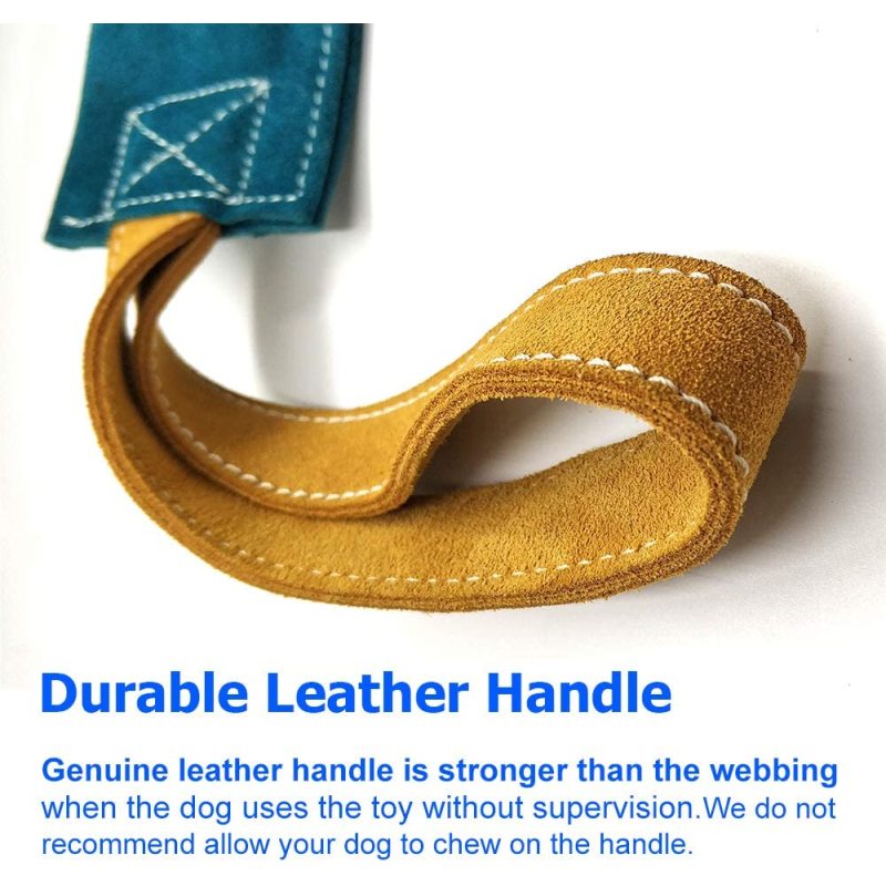 No Stuff Squeaky Leather Dog Bite Tug Toy Indestructible Durable Pull Toys Wholesale