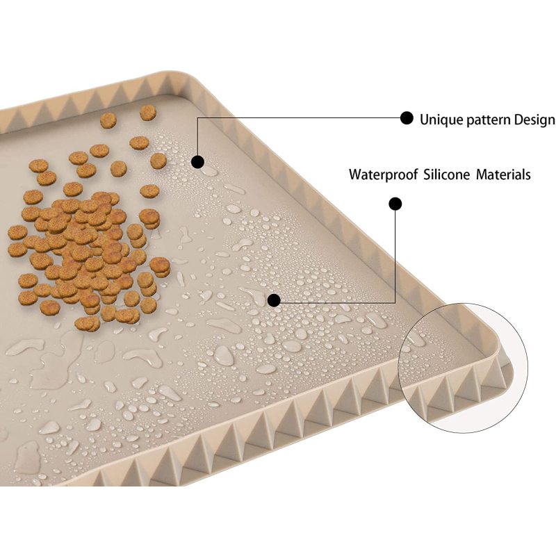 Waterproof Feeding Dog Food Mat with Edges for Floor Table