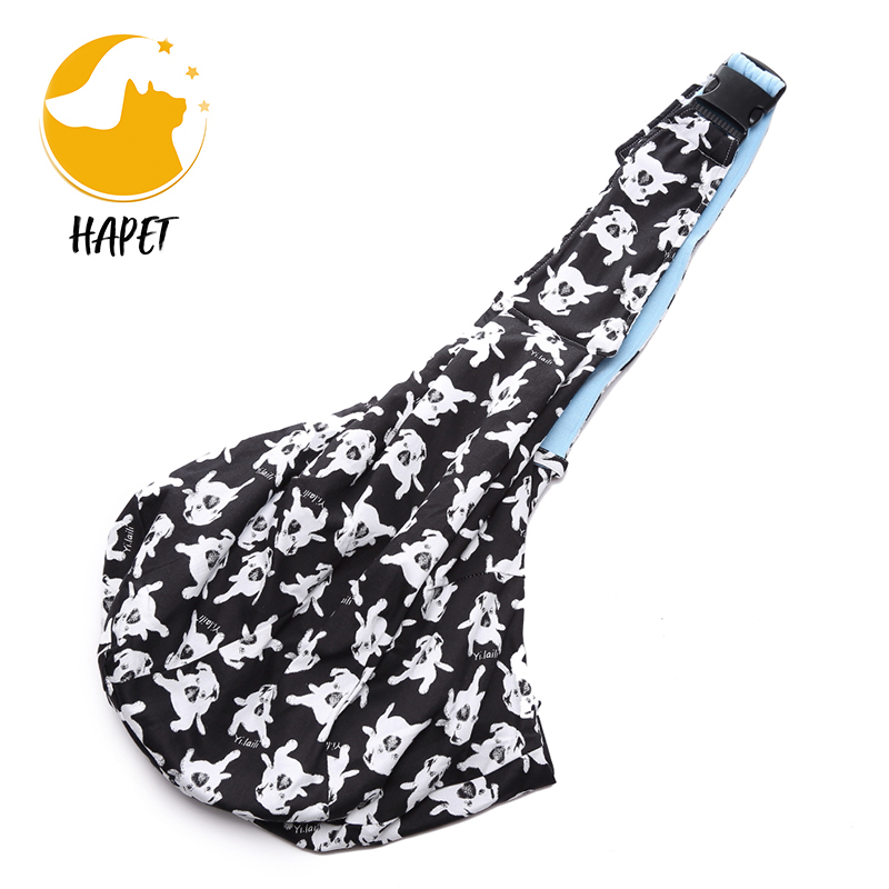 Reversible Small Medium Dogs Cats Sling Carrier Bag Purse Pouch Travel Hand-Free Pet Backpack