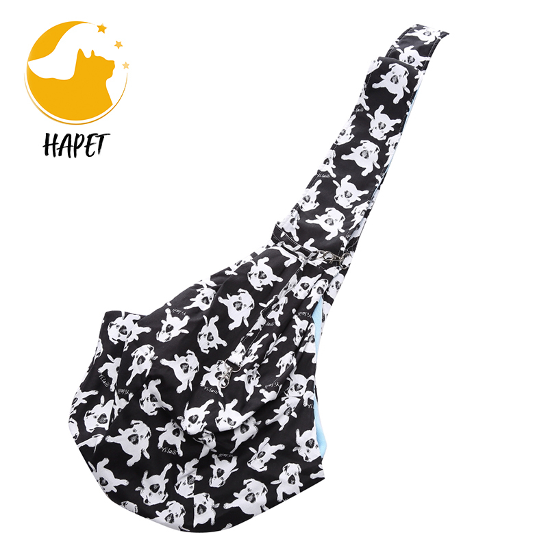 Reversible Small Medium Dogs Cats Sling Carrier Bag Purse Pouch Travel Hand-Free Pet Backpack