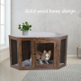Wooden Dog Crate Furniture: Pets Modern Side Coffee Table Crates Kennel Topper with Removable Tray - Inside Home Decor Animal Me