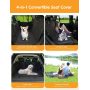 Dog Car Seat Cover Dog Hammock with Big Mesh Window Pets Dog Back Seat Cover Protector