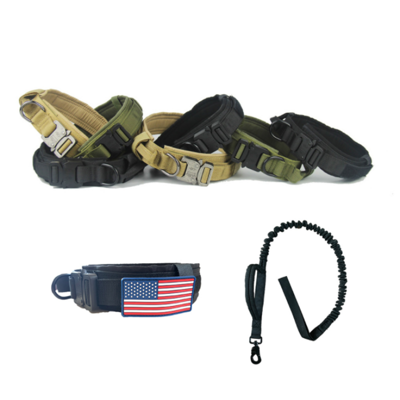 Tactical Military Dog Collar Heavy duty dog harness pet collar breakaway buckle dog collar tactical