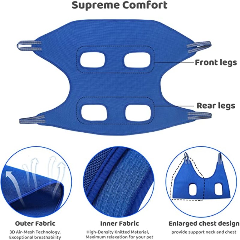 Dog Grooming Hammock with Nail File
