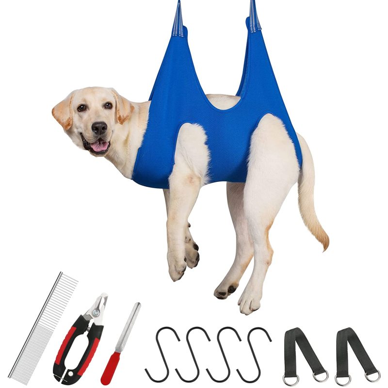 Dog Grooming Hammock with Nail File