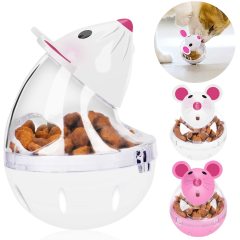 Cat Slow Feeder Cat Food Toy Mice Tumbler Shaped Pet Treat For Cat
