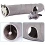 Collapsible Cat Play Cat Tunnel Outdoor In Door with Interactive Feather Wand Large Pet Tube Toy