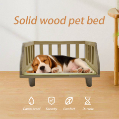 Wooden pet bed nest four seasons universal cat and dog villa closed off the ground bed