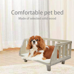 Wooden pet bed nest four seasons universal cat and dog villa closed off the ground bed