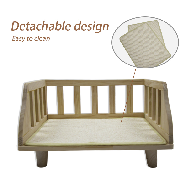 Wooden pet bed nest four seasons universal cat and dog villa closed off the ground bed