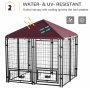 Weather Resistant Outdoor Metal Dog Kennel Bowl Holders