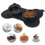Wholesale Custom Covered Pet Food Bowl Silicone Pet Slow Food Anti-Choking Dog Double Raised Bowl