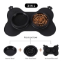Wholesale Custom Covered Pet Food Bowl Silicone Pet Slow Food Anti-Choking Dog Double Raised Bowl
