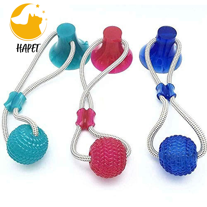 Suction Cup Dog Toys Aggressive Chewers with Teeth Cleaning Pet Molar Bite Toy