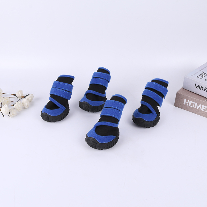 Waterproof Dog Shoes Adjustable Straps Dog Boots Rugged Anti-Slip Sole Paw Protectors for All Weather