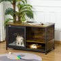 Cushion and Sliding Doors Steel End Table Pet House Furniture Style