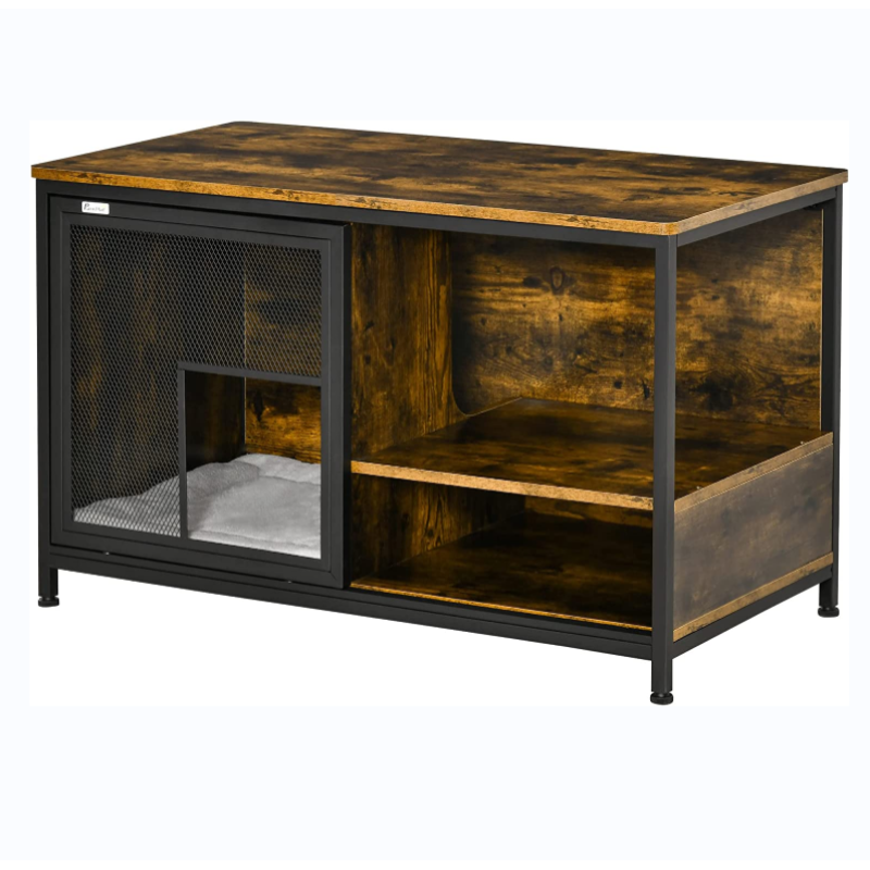 Cushion and Sliding Doors Steel End Table Pet House Furniture Style
