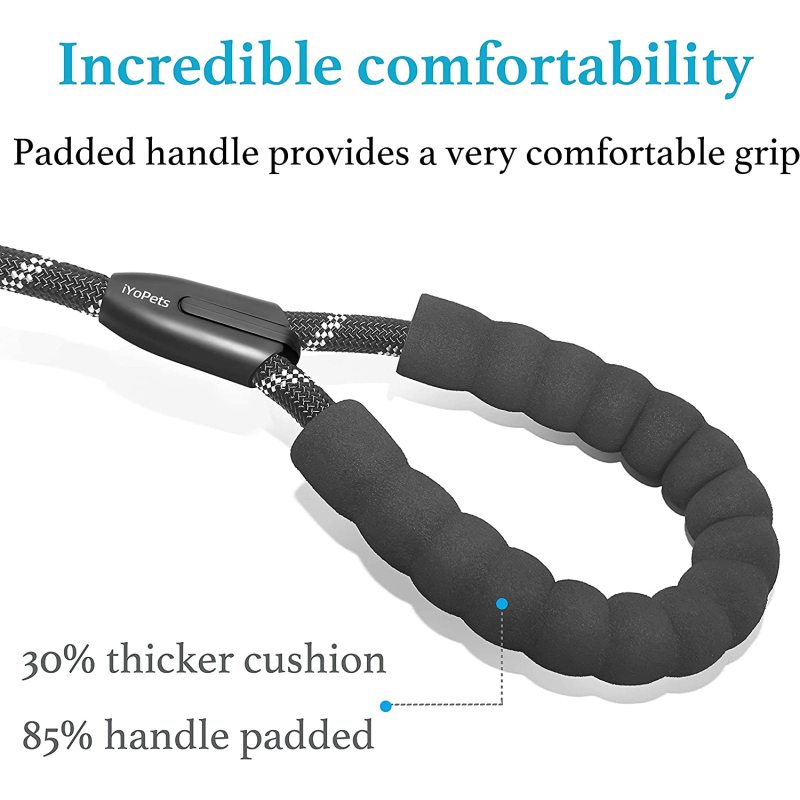Comfortable Shock Absorbing Reflective Bungee Double Dog Leash  for Two Dogs