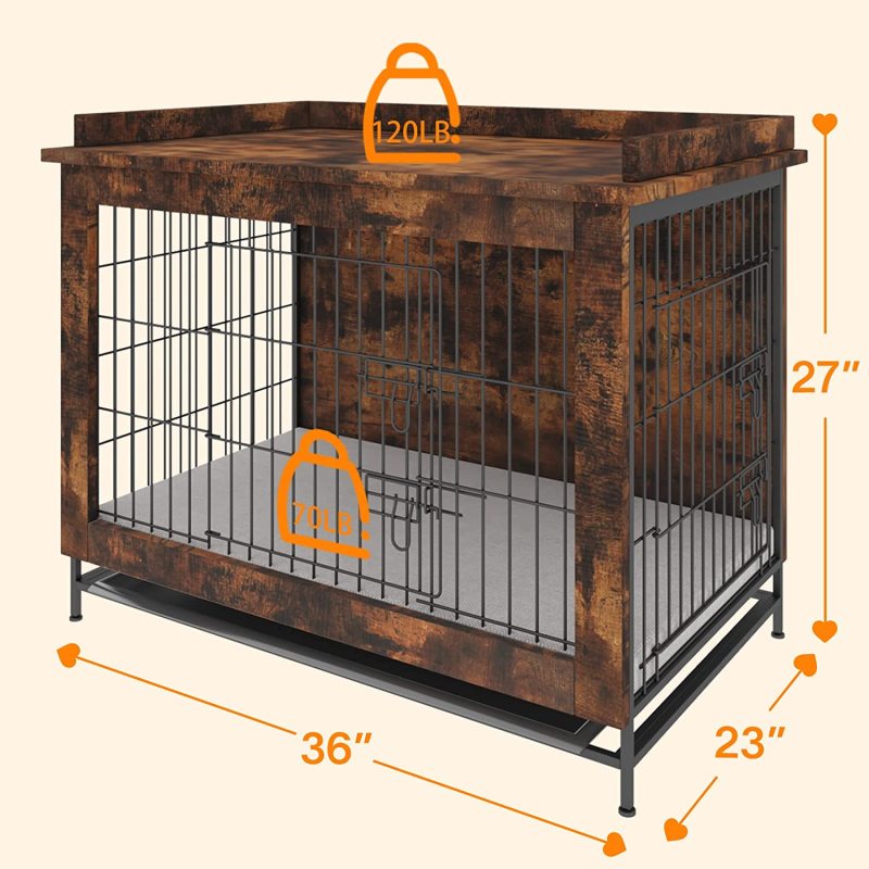 Dog Crate Furniture Indoor Wooden Dog Crate Table Dog Cage Kennel