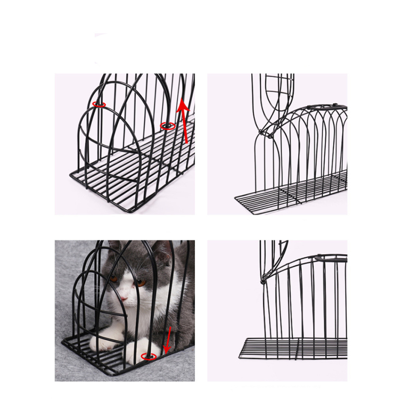 Portable Steel Wire Pet Cat Puppy Shower Cage Injection Anti Scratch Cat Washing Shower Bath Cage