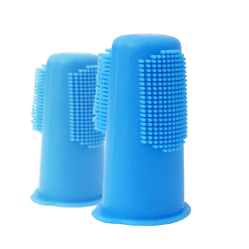Dog Dental Care Product Grooming Cleaning Beef Flavor Toothpaste 2 Pack Toothbrush Set Pet Soft Dog Finger Brush