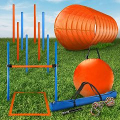 Adjustable Hurdles Dog Agility Tunnel Obstacle Course for Training and Interactive Play Adjustable Hurdles Dog Agility Tunnel Obstacle Course for Training and Interactive Play