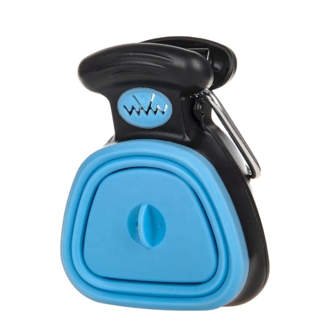 Portable Dog Poop Scooper, Sanitary  Waste Pick Up, Dog Waste Cleaner with Bag Dispenser, Dog Leash Clip and bag