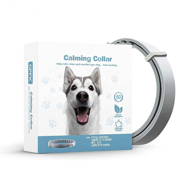 Calming Collar for Dogs Pheromones Relieve Reduce Anxiety or Stress Adjustable Collars with Long-Lasting 60 Days
