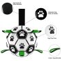 Dog Soccer Ball Toy with Grab Tabs, Interactive Dog Tug Water Toy, Durable Dog Balls