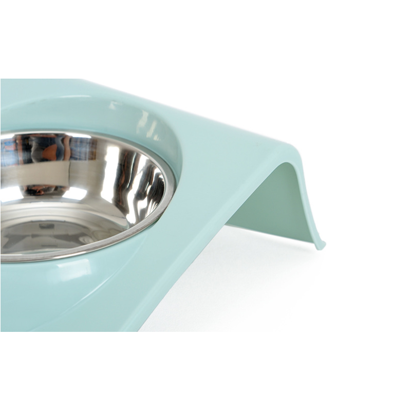 Wholesale pet food bowl duress stainless steel double bowl splash-proof non-slip Puppy Food Portable Slow Feeder