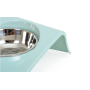 Wholesale pet food bowl duress stainless steel double bowl splash-proof non-slip Puppy Food Portable Slow Feeder