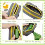 Dog Poop Bag Holder Attaches, Includes 1 Roll of Poop Bags, Waste Bag Dispenser and Lightweight Fabric