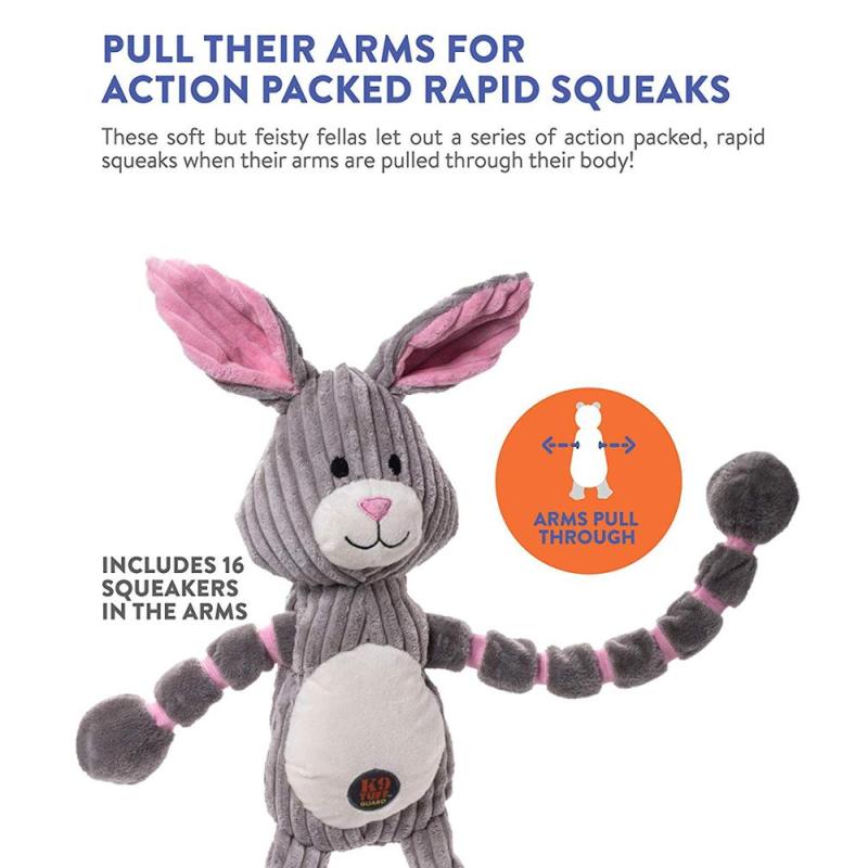 Pet Plush Dog Toy - Tough and Durable Interactive Soft Animal Squeaky Tug Toy