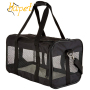 Black Custom Soft-Sided Small Animals Carrying Bag Dog Cat Travel Cage Portable Foldable Pet Carrier