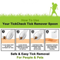 Wholesale Tick Remover Spoon 3 Pack of Lightweight Tick Remover Tools with Free Tick ID Card  Carabiner
