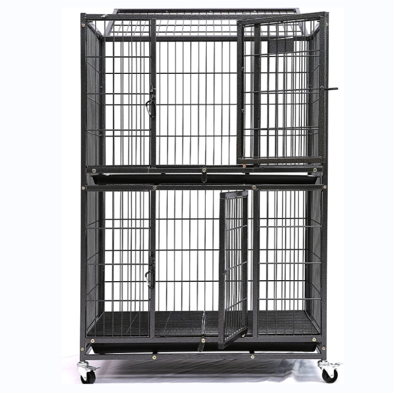 Plastic Black Tray Two Tier Cage For Pet Cage and Durable