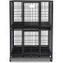 Plastic Black Tray Two Tier Cage For Pet Cage and Durable