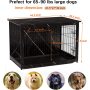 Dog Kennels Indoor Side Table Dog Crate Furniture Double Doors Dog Crate with Slide Tray