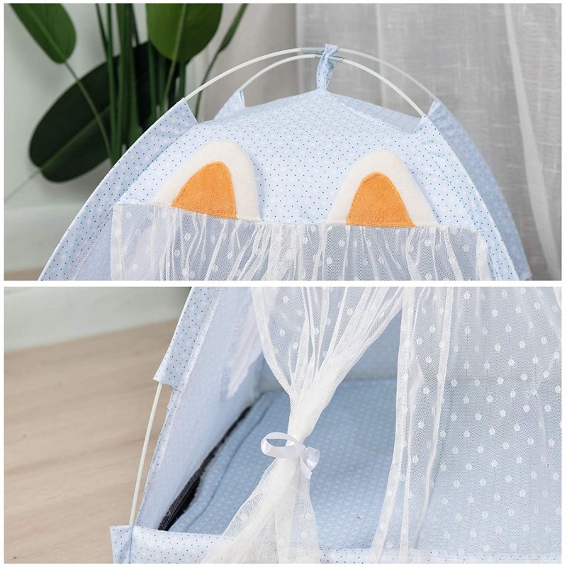 Houses Nest Summer Outdoor Portable Cat Tent Removable Cushion Pad for Cat Sleep Bed