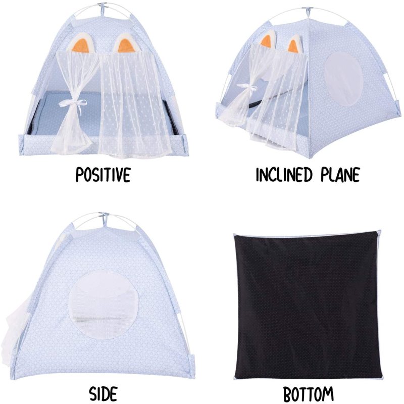 Houses Nest Summer Outdoor Portable Cat Tent Removable Cushion Pad for Cat Sleep Bed