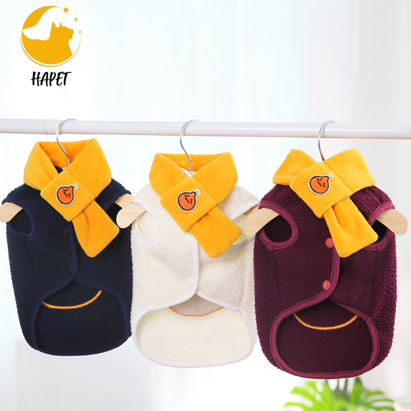 Dog Coat Sweater Vest Thick Dog Jackets for Winter Warm Clothes with Scarf