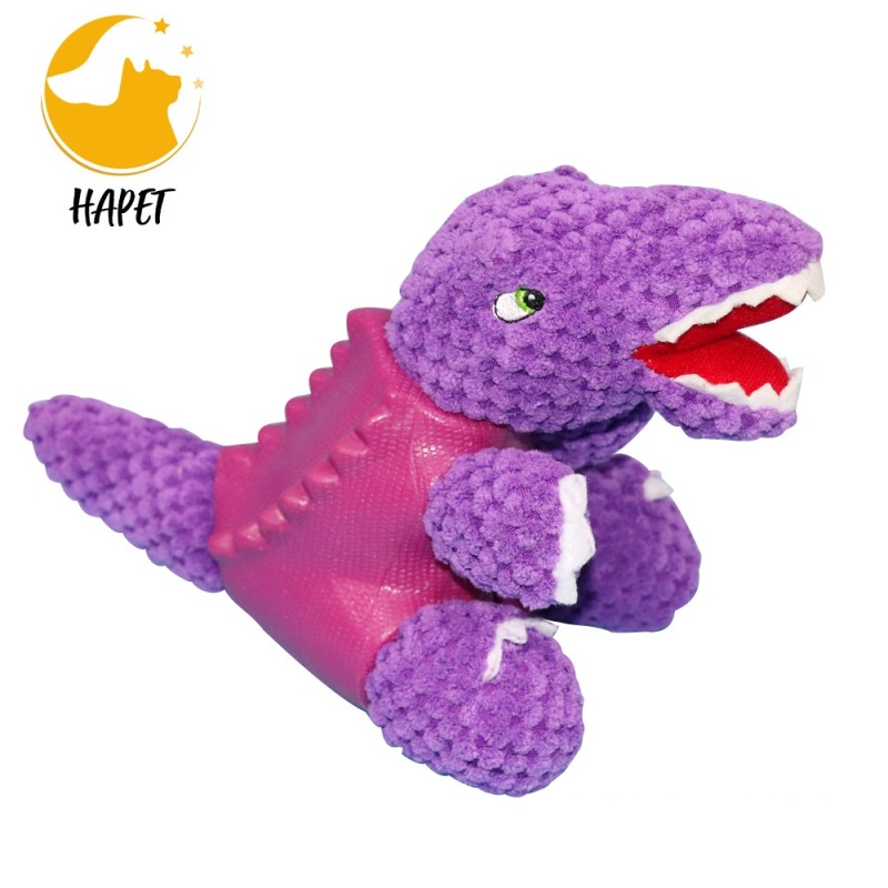 Dinosaur Dog Toys Durable Plush Dog Squeaky Chew Toys for Aggressive Chewers Interactive Dog Toys