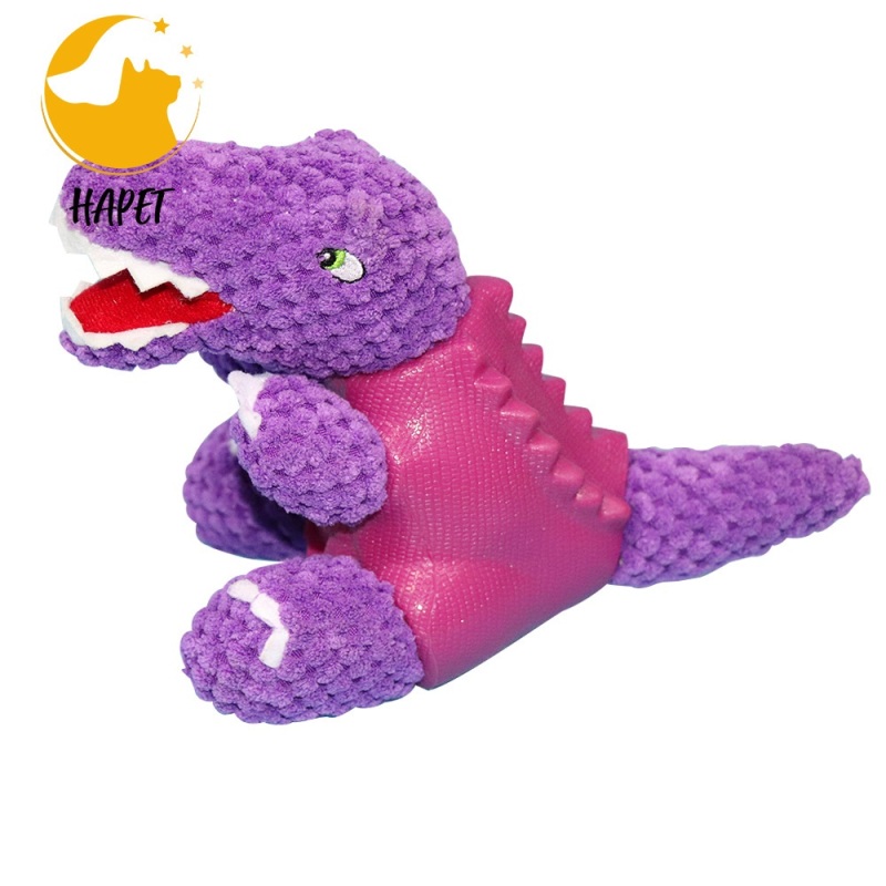 Dinosaur Dog Toys Durable Plush Dog Squeaky Chew Toys for Aggressive Chewers Interactive Dog Toys