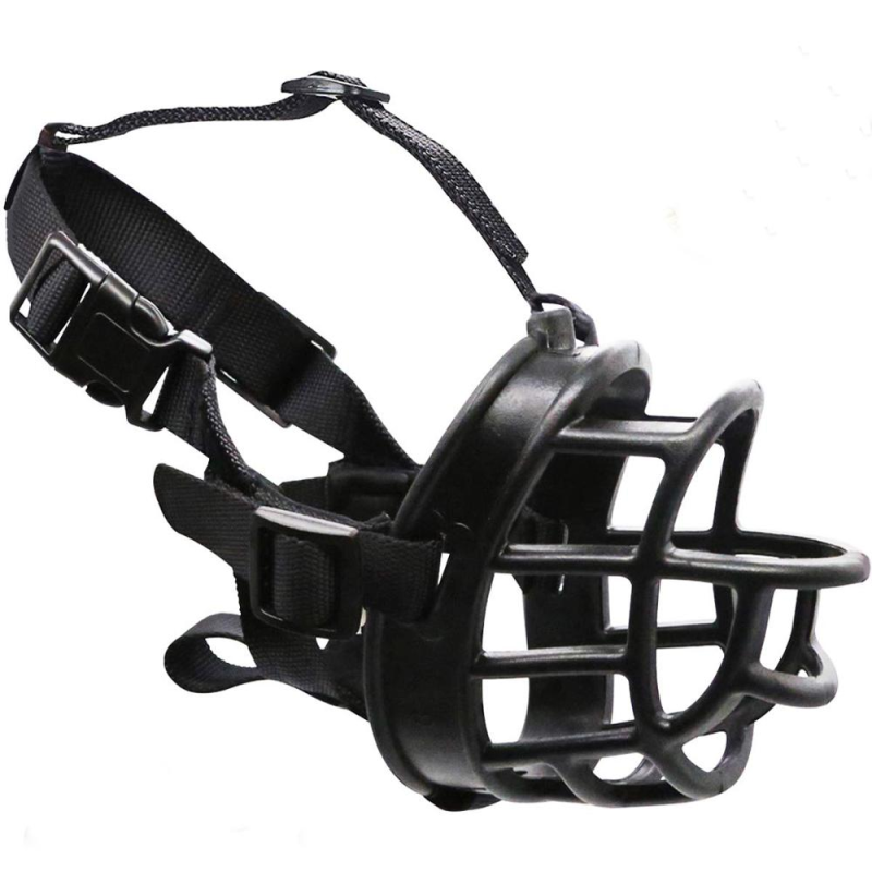 Dog Muzzle, Soft Rubber Basket Muzzle Cage Muzzle For Dog Panting and drinking