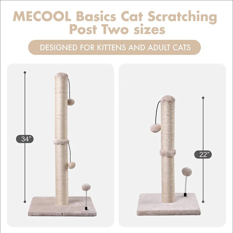 Cat Sisal Scratch Posts with Hanging Ball Cat Tree