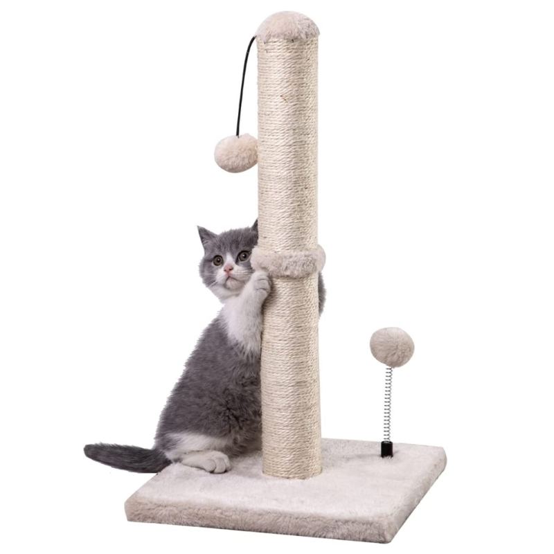 Cat Sisal Scratch Posts with Hanging Ball Cat Tree