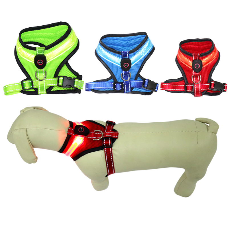 Dog Harness for Small Medium and Large Dogs Mesh Fabric Dog Vest with Reflective Trim