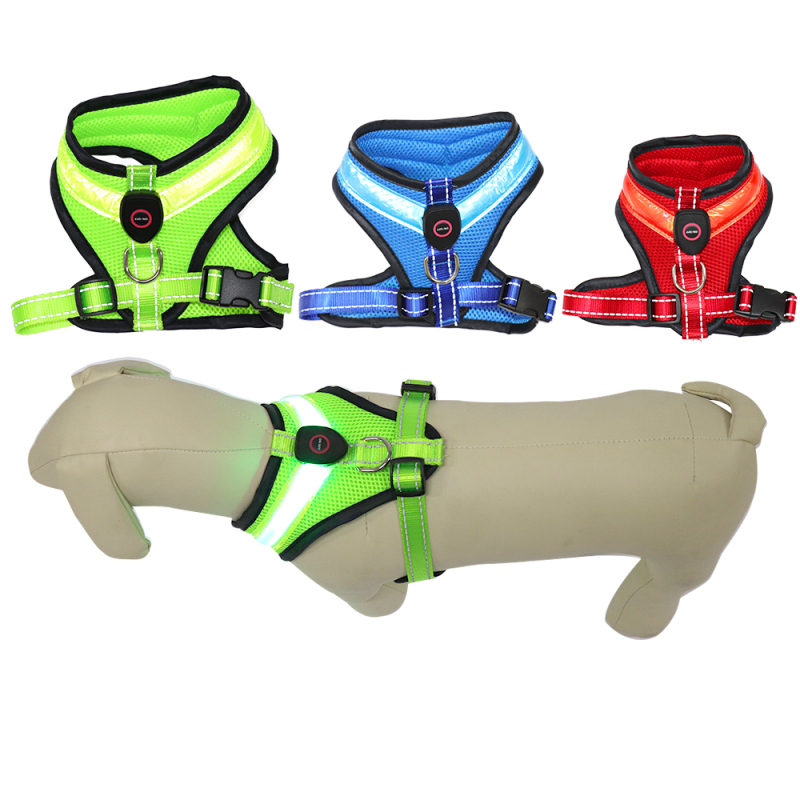Dog Harness for Small Medium and Large Dogs Mesh Fabric Dog Vest with Reflective Trim